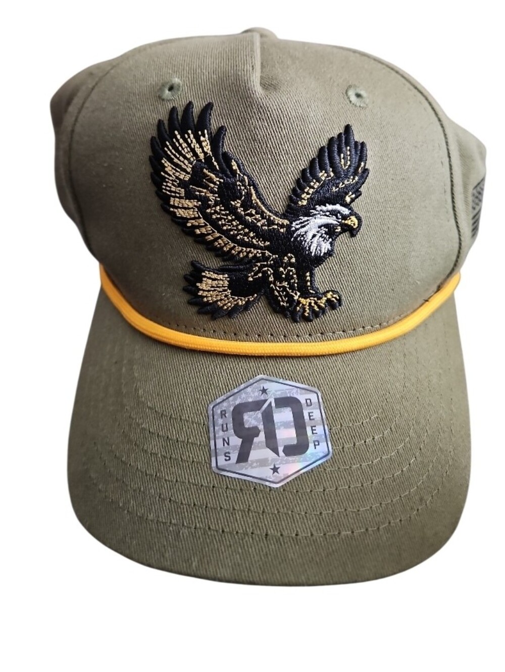 Runs Deep Flying Eagle Green Hat